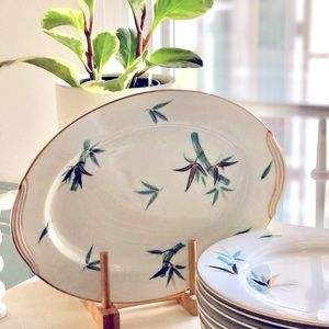 Noritake Japan #5490 Bamboo Small Platter 11.75” *Part Of Set Salad/Dinner*